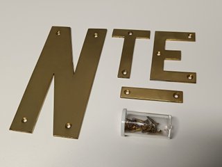 Letras latón locomotora Compañía del Norte (Nº TE)