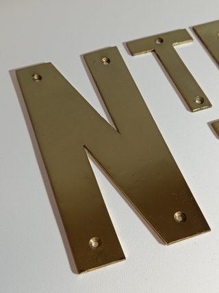 Letras latón locomotora Compañía del Norte (Nº TE)