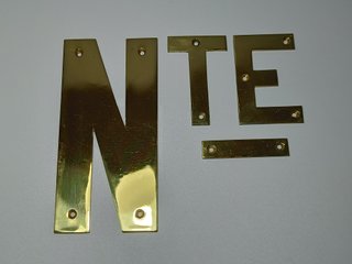 Letras latón locomotora Compañía del Norte (Nº TE)