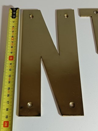 Letras latón locomotora Compañía del Norte (Nº TE)