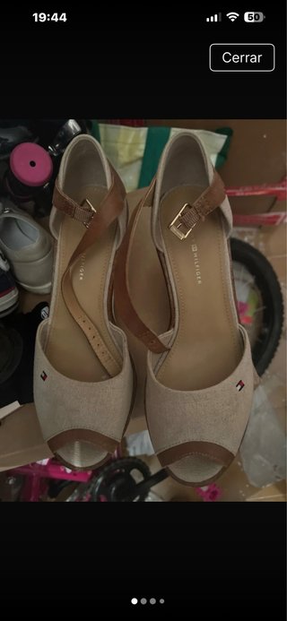 Cuñas Tommy Hilfiger Beige/Marrón Talla 38