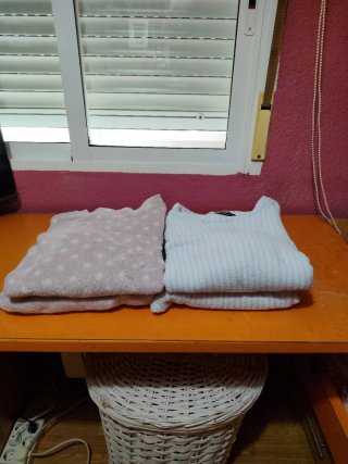 Conjunto Pijama Suave Azul y rosa 5 los 2