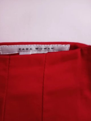 Conjunto Zara Chaqueta Lino y Falda Algodón T. L