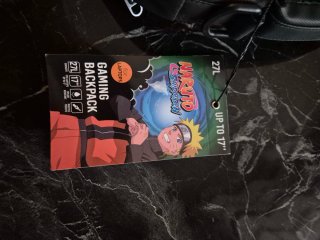 Mochila Konix Naruto Negra y Naranja
