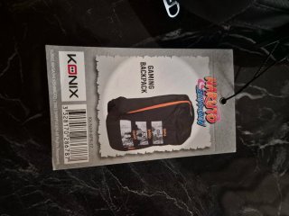 Mochila Konix Naruto Negra y Naranja