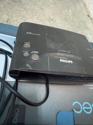 Reloj Despertador Philips Negro