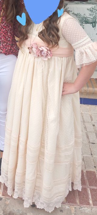 Traje de Comunión Beige/Rosa Talla 14