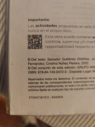 Lengua y literatura 1 ESO