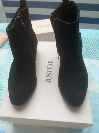 Botines Justfab Mujer Negros