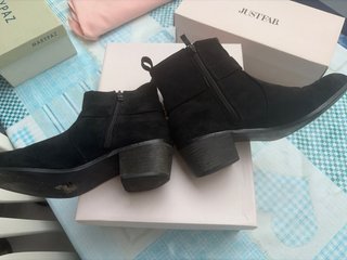 Botines Justfab Mujer Negros