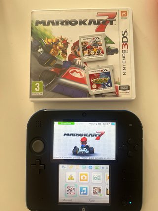 Nintendo 2DS Azul + Cargador y 3 Juegos
