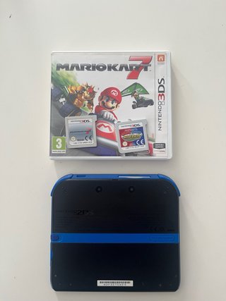 Nintendo 2DS Azul + Cargador y 3 Juegos