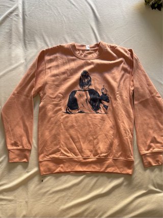 Sudadera rosa con estampado