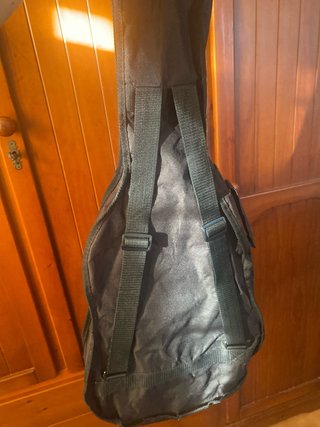Guitarra infantil rosa con caballo, con funda
