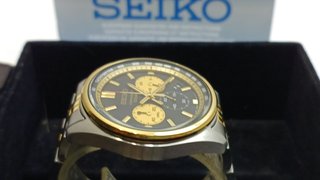 Reloj Seiko Cronógrafo Dorado y Plateado