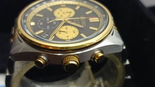 Reloj Seiko Cronógrafo Dorado y Plateado