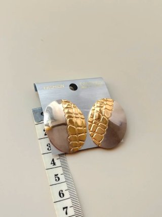 Pendientes vintage dorados y plateados