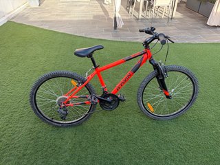B'Twin Rockrider 500 Bicicleta Montaña Roja