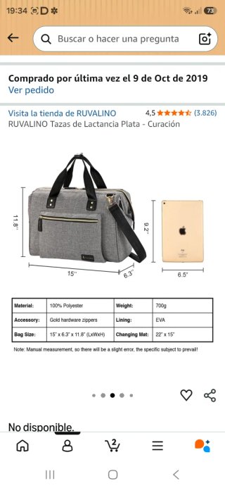 Bolso carrito bebé gris