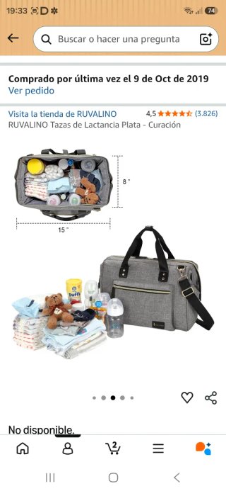 Bolso carrito bebé gris