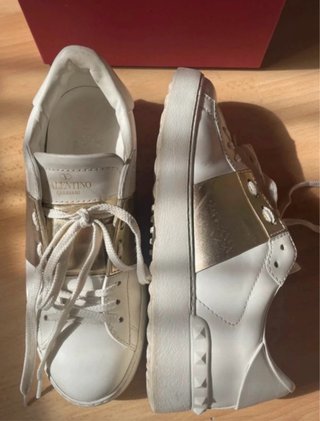 Sneakers Valentino Garavani Bianche e Oro