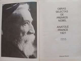 Obras Selectas Premios Nobel 1921 - ANATOLE FRANCE