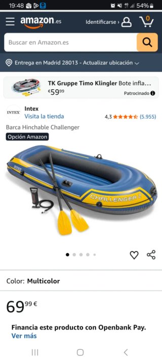 Barca Hinchable Intex Challenger 2