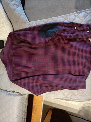 Camisa Zara cuadros granate talla Slim fit
