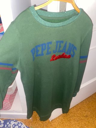Vestido Pepe Jeans verde con detalles