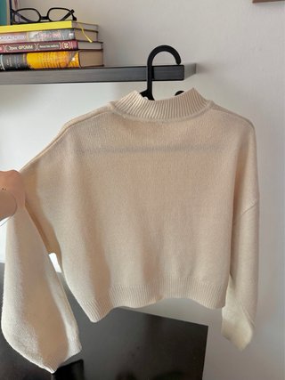 Jersey cuello alto de punto fino – como nuevo / S