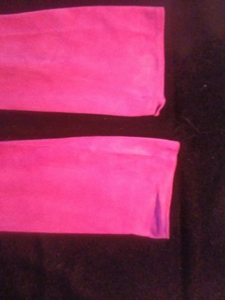 Guantes largos ante rosa/morado