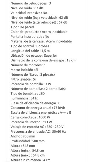 Campana Extractora Candy CMB955X Tipo T 90