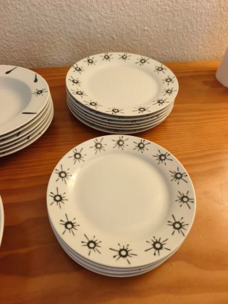 Vajilla cerámica diseño estrellas