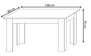 Mesa Comedor/Cocina Mira 138cm