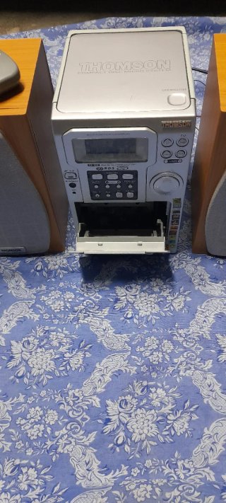 Radio Casete Compas Disc Plata