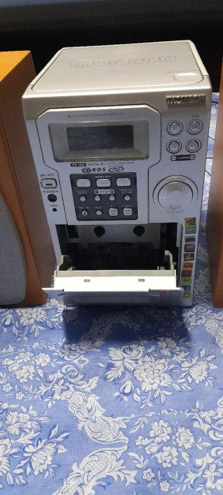Radio Casete Compas Disc Plata