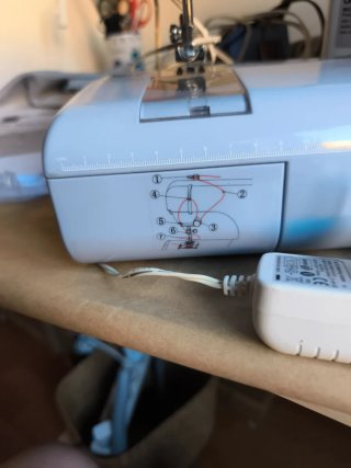 Máquina de coser eléctrica infantil azul