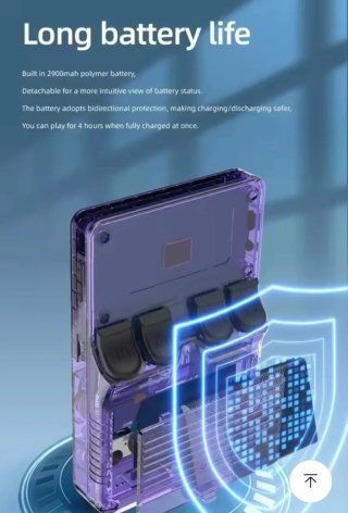 Consola R36S Azul Transparente