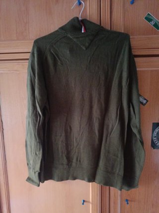 Jersey Tommy Hilfiger Verde Oliva Media Cremallera