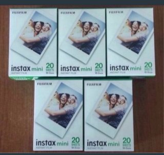 5 Paquetes Película Instax Mini Fujifilm 100fotos