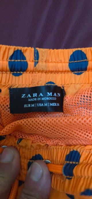 Bañador Zara Naranja Lunares Azules