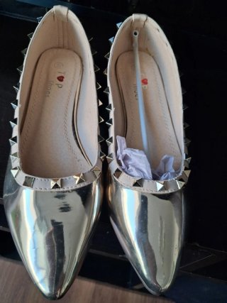 Zapatos planos dorados Top Shoes