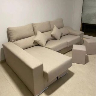 Sofá modular gris 3 plazas