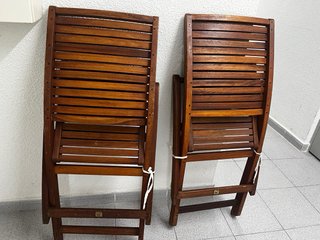 Conjunto Mesa y Sillas de Terraza en Madera