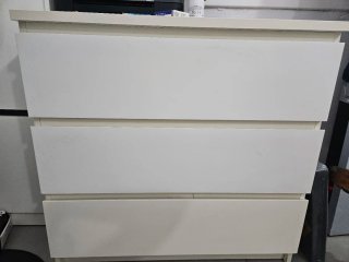 Cómoda Malm 3 cajones blanca