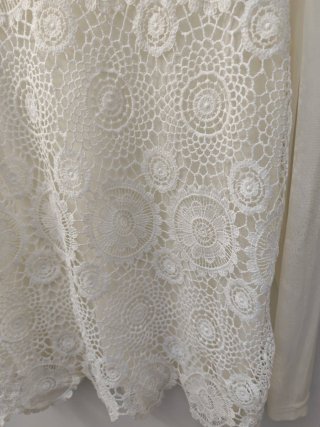 Blusa encaje manga larga talla XL