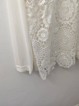 Blusa encaje manga larga talla XL