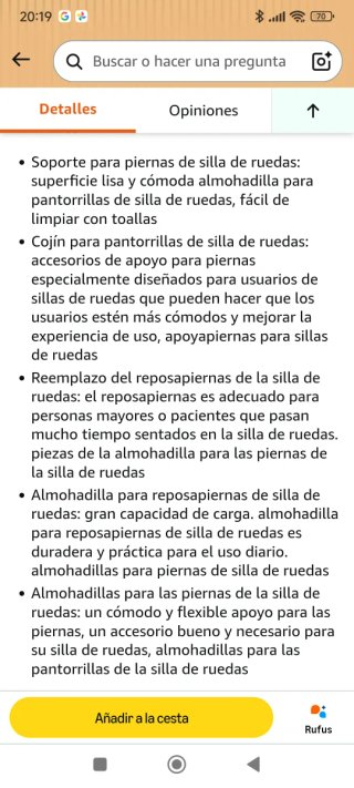 Reposa piernas para sillas ruedas