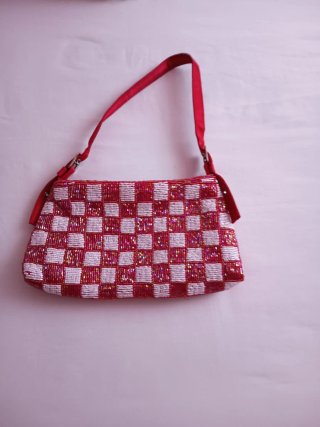 Bolso rojo 23x14cm con cremallera