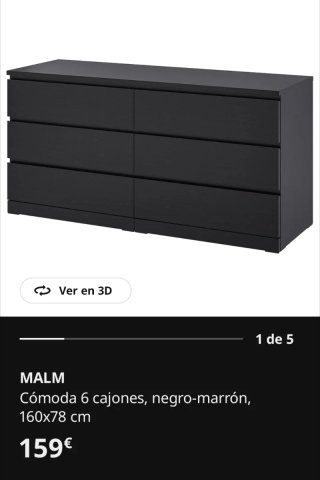 Cómoda Malm Negra